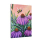 Buzzin' Above Coneflowers | Matte Canvas, Stretched