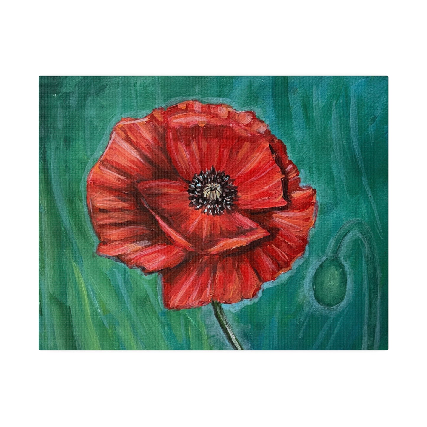 Rememberance Poppy | Matte Canvas, Stretched
