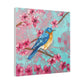 Cherry Blossom Bluebird | Matte Canvas, Stretched