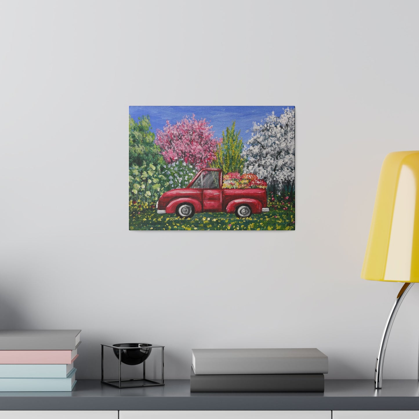 Spring Truck | Matte Canvas, Stretched