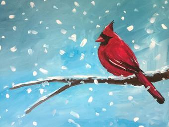 Snowy Cardinal